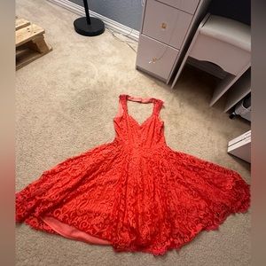 Super flowy pink lacy dress